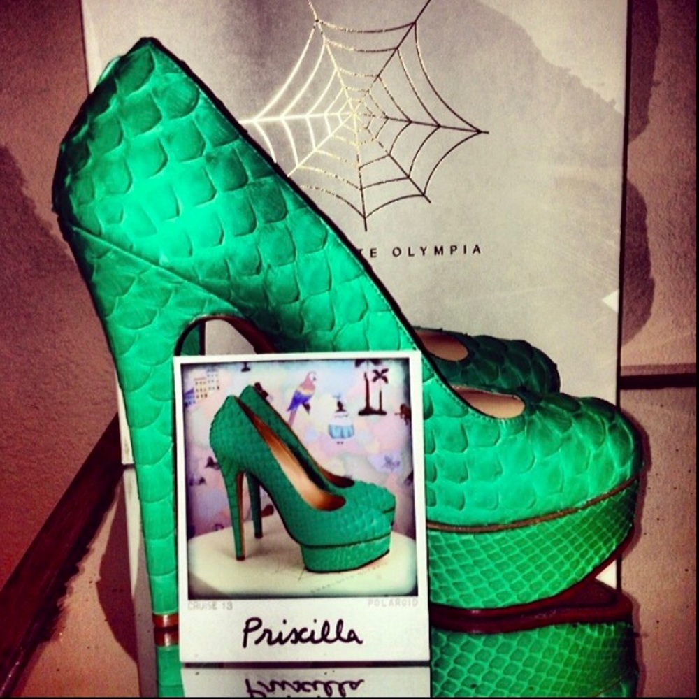 Charlotte Olympia ’Priscilla' Genuine Python Pump